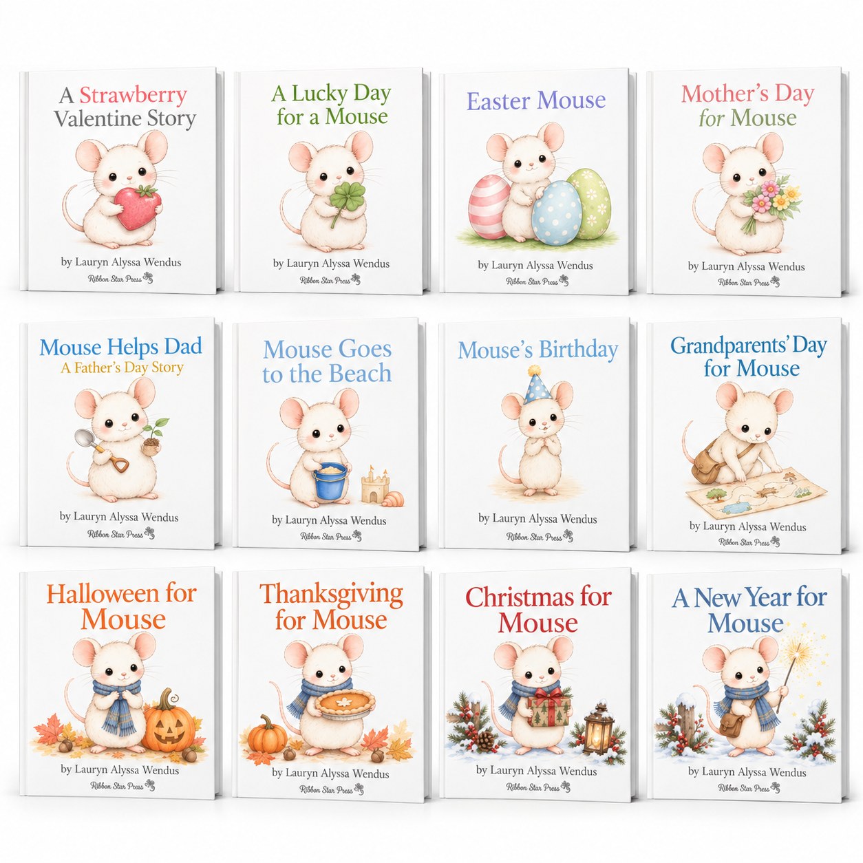 The twelve Holidays with Mouse hardcover storybooks